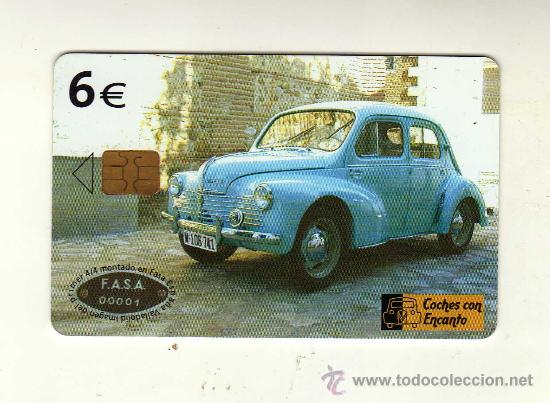 Collection telephone cards: TARJETA TELEF&Oacute;NICA RENAULT 4/4 6&euro; - SERIE COCHES CON ENCANTO -
