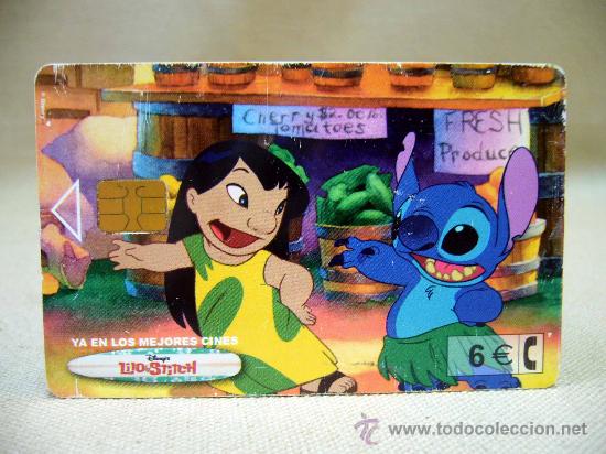 Carte telefoniche di collezione: TARJETA TELEFONICA, 6 EUROS, TELEFONICA, LILO Y STICH, 2002-2004