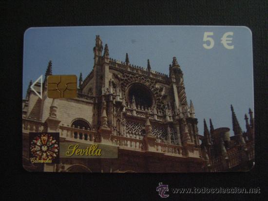 Carte telefoniche di collezione: ESPA&Ntilde;A.CATEDRAL DE SEVILLA, TARJETA USADA