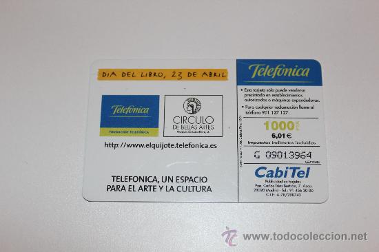 Tarjetas telef&oacute;nicas de colecci&oacute;n: TARJETA TELEFONICA DIA DEL LIBRO - Foto 2