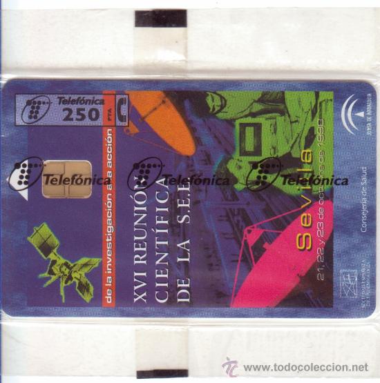Cartes T&eacute;l&eacute;phoniques de collection: Tarjeta telef&oacute;nica &rdquo;XVI Reuni&oacute;n Cient&iacute;fica de la S.E.E.&rdquo;. Totalmente nueva.