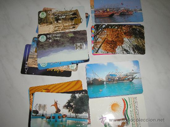 Collection telephone cards: Lote 25 tarjetas de telefono de los emiratos arabes