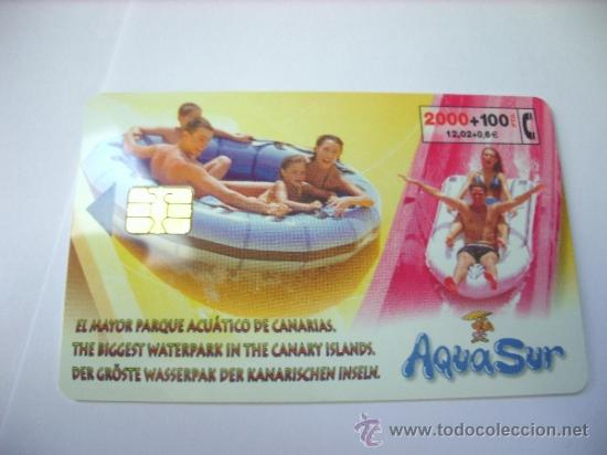Cartes T&eacute;l&eacute;phoniques de collection: ANTIGUA TARJETA TELEFONICA AQUASUR A&Ntilde;O 2000 2000+100 PTAS