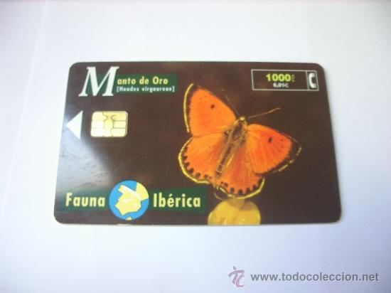 Cartes T&eacute;l&eacute;phoniques de collection: ANTIGUA TARJETA TELEFONICA FAUNA IBERICA MANTO DE ORO 1999 1000 PTAS