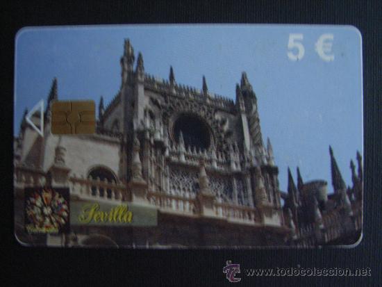 Carte telefoniche di collezione: ESPA&Ntilde;A.CATEDRAL DE SEVILLA, TARJETA USADA