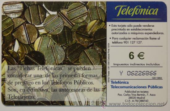Tarjetas telef&oacute;nicas de colecci&oacute;n: TARJETA PREPAGO TELEF&Oacute;NICA - Foto 2