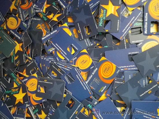 Sammlung von Telefonkarten: LOTE DE 500 TARJETAS TELEF&Oacute;NICAS SIN CHIP  MOVIESTAR FINALES DE LOS A&Ntilde;OS 90