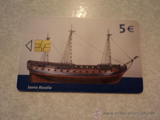 Collection telephone cards: Tarjeta telef&oacute;nica ; Museo Naval, Santa Rosal&iacute;a. Usada. 5 euros. 2008