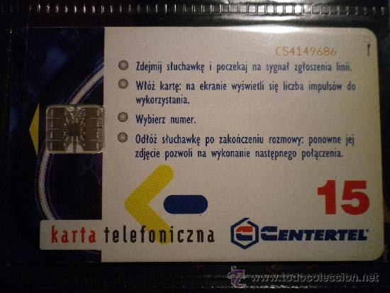 Sammlung von Telefonkarten: TEL&Eacute;FONO TARJETA TELEF&Oacute;NICA DE POLONIA  KARTA TELEFONICZNA  15 CENTERTEL