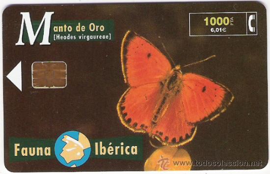 Sammlung von Telefonkarten: TARJETA TELEF&Oacute;NICA - FAUNA IB&Eacute;RICA - MANTO DE ORO