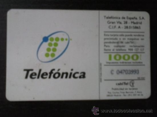 Tarjetas telef&oacute;nicas de colecci&oacute;n: Tarjeta Telefonica usada - Foto 2