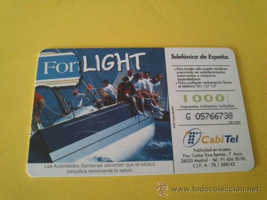 Tarjetas telef&oacute;nicas de colecci&oacute;n: Tarjeta Telef&ograve;nica Usada For Light - Foto 2