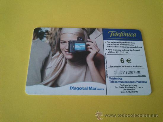Tarjetas telef&oacute;nicas de colecci&oacute;n: Tarjeta Telef&ograve;nica Usada Diagonal Mar de 6&euro; - Foto 2