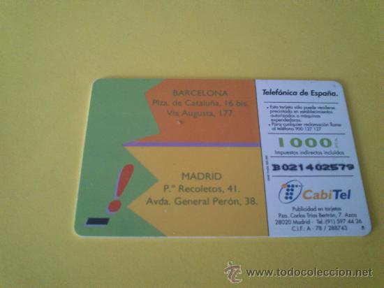Tarjetas telef&oacute;nicas de colecci&oacute;n: Tarjeta Telef&ograve;nica Usada TeleSpac!o. - Foto 2