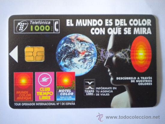 Cart&otilde;es de telefone de cole&ccedil;&atilde;o: Tarjeta Telef&oacute;nica Mundi Color