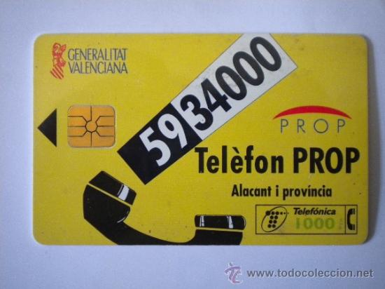 Cart&otilde;es de telefone de cole&ccedil;&atilde;o: Tarjeta Telef&oacute;nica Generalitat Valenciana