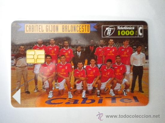 Cart&otilde;es de telefone de cole&ccedil;&atilde;o: Tarjeta Telef&oacute;nica Cabitel Gij&oacute;n Baloncesto