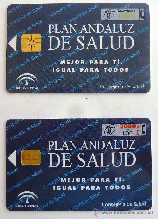 Carte telefoniche di collezione: TARJETAS TELEF&Oacute;NICA. PLAN ANDALUZ DE SALUD. DISTINTO PRECIO.