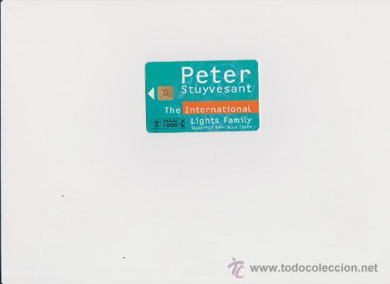 Collection telephone cards: TARJETA TELEFONICA - PETER STUYVESANT - 1000 PTS. / SIN PRECINTO