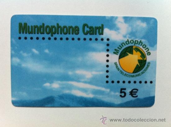 Collection telephone cards: TARJETA TELEF&Oacute;NICA MUNDOPHONE CARD 5 EUROS