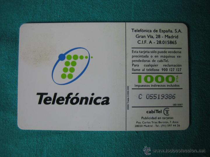 Tarjetas telef&oacute;nicas de colecci&oacute;n: Tarjeta de tel&eacute;fono - Foto 2