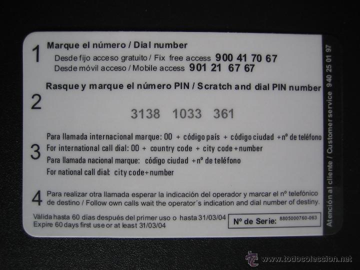 Tarjetas telef&oacute;nicas de colecci&oacute;n: Tarjeta telef&oacute;nica - Foto 2