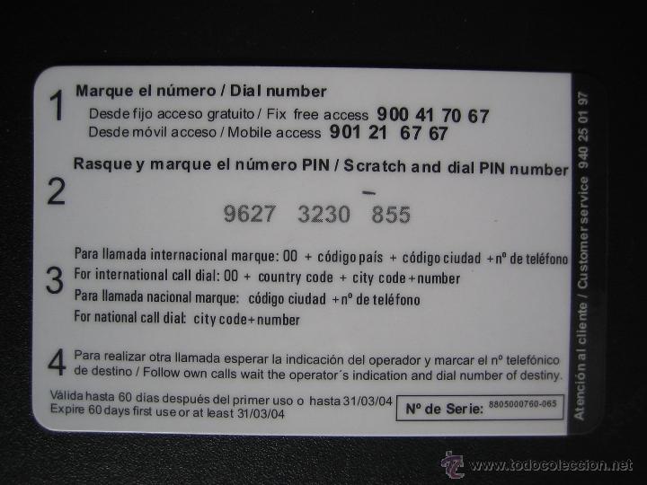 Tarjetas telef&oacute;nicas de colecci&oacute;n: Tarjeta telef&oacute;nica - Foto 2