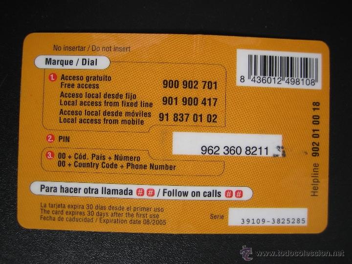 Tarjetas telef&oacute;nicas de colecci&oacute;n: Tarjeta telef&oacute;nica - Foto 2