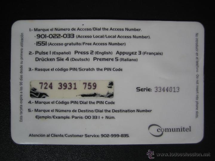 Tarjetas telef&oacute;nicas de colecci&oacute;n: Tarjeta telef&oacute;nica - Foto 2