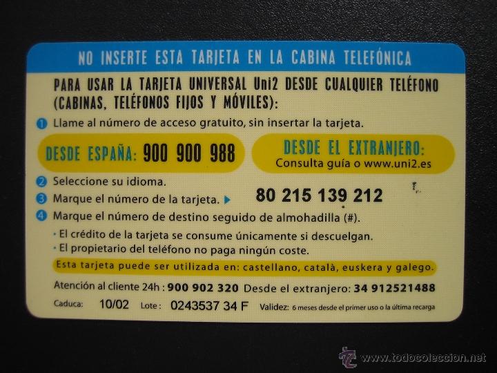 Tarjetas telef&oacute;nicas de colecci&oacute;n: Tarjeta telef&oacute;nica - Foto 2