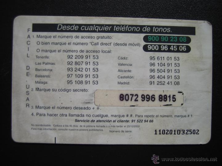 Tarjetas telef&oacute;nicas de colecci&oacute;n: Tarjeta telef&oacute;nica - Foto 2