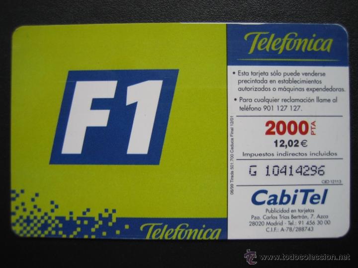 Tarjetas telef&oacute;nicas de colecci&oacute;n: Tarjeta telef&oacute;nica - Foto 2