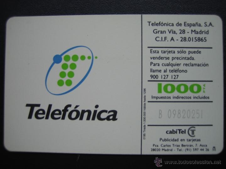 Tarjetas telef&oacute;nicas de colecci&oacute;n: Tarjeta telef&oacute;nica - Foto 2