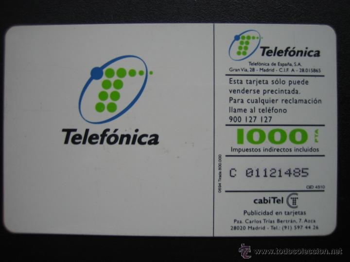Tarjetas telef&oacute;nicas de colecci&oacute;n: Tarjeta telef&oacute;nica - Foto 2