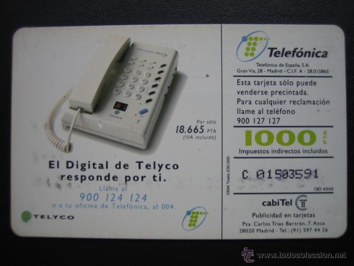 Tarjetas telef&oacute;nicas de colecci&oacute;n: Tarjeta telef&oacute;nica - Foto 2