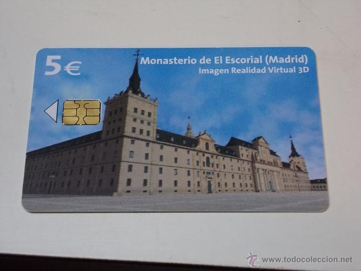 Cartes T&eacute;l&eacute;phoniques de collection: Monasterio de El Escorial (Madrid) imagen realidad virtual 3D. 04/05 Tirada 125.800