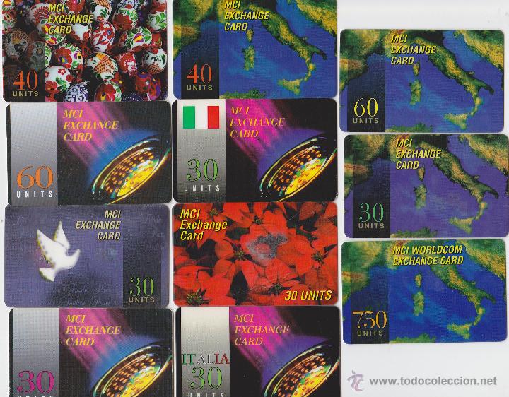 Carte telefoniche di collezione: LOTE DE 11 TARJJETAS TELEFONICAS DISTINTAS  DE MCI EXCHANGE CARD ITALIA- USADAS.
