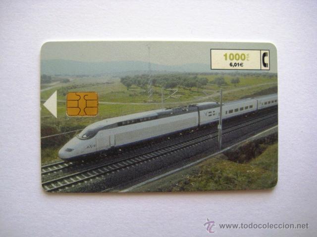 Carte telefoniche di collezione: TARJETA TELEFONICA.1000 PESETAS. TREN AVE. A&Ntilde;0 2000. .