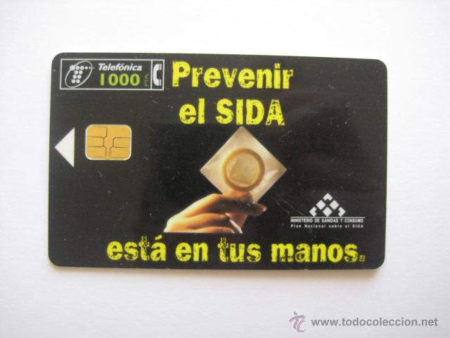 Carte telefoniche di collezione: TARJETA TELEFONICA.1000 PESETAS. PREVENIR EL SIDA. A&Ntilde;OS 90. .