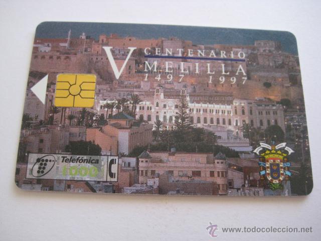 Carte telefoniche di collezione: TARJETA TELEFONICA DE ESPA&Ntilde;A. CENTENARIO DE MELILLA. .