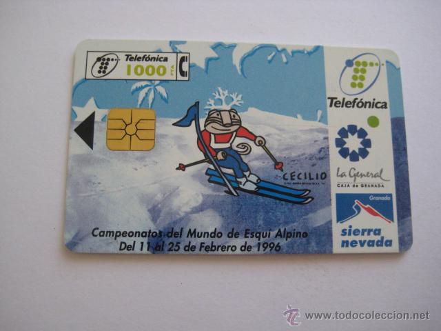 Carte telefoniche di collezione: TARJETA TELEFONICA DE ESPA&Ntilde;A. CAMPEONATO ESQUI. ANDALUCIA 1996. .