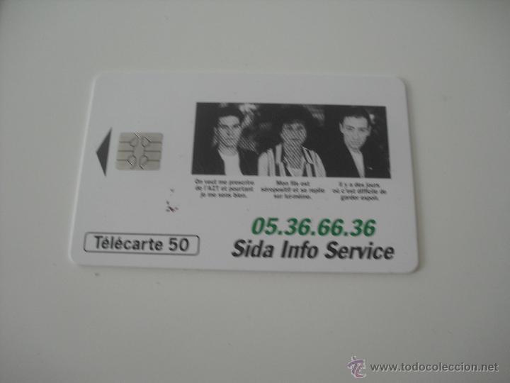 Cart&otilde;es de telefone de cole&ccedil;&atilde;o: Tarjeta telef&oacute;nica de France Telecom. Sida info Service. Tel&eacute;fono.