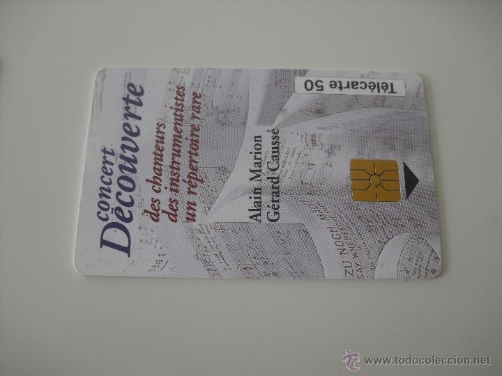 Cart&otilde;es de telefone de cole&ccedil;&atilde;o: Tarjeta telef&oacute;nica concert Decouverte. Tel&eacute;fono.