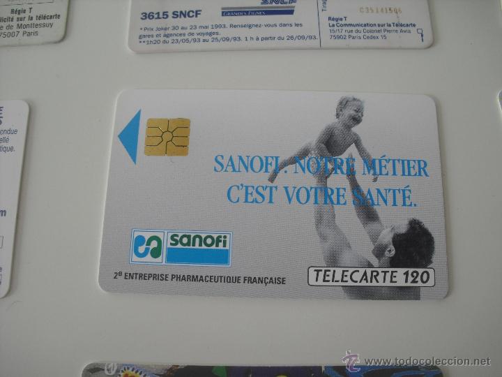Cart&otilde;es de telefone de cole&ccedil;&atilde;o: Tarjeta telef&oacute;nica Sanofi. Tel&eacute;fono.