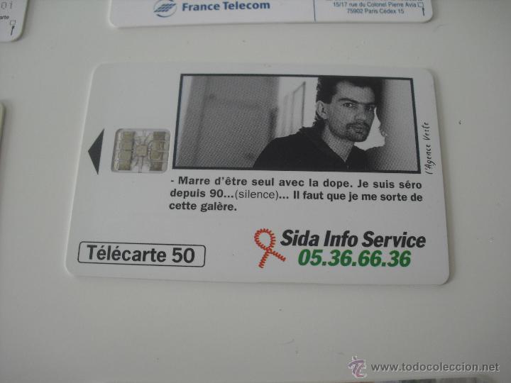 Cart&otilde;es de telefone de cole&ccedil;&atilde;o: Tarjeta telef&oacute;nica France Telecom. Sida Info Service. Tel&eacute;fono.
