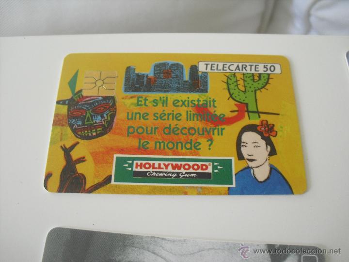 Tarjetas telef&oacute;nicas de colecci&oacute;n: Tarjeta telef&oacute;nica .Hollywood chewing gum. France Telecom. Tel&eacute;fono.