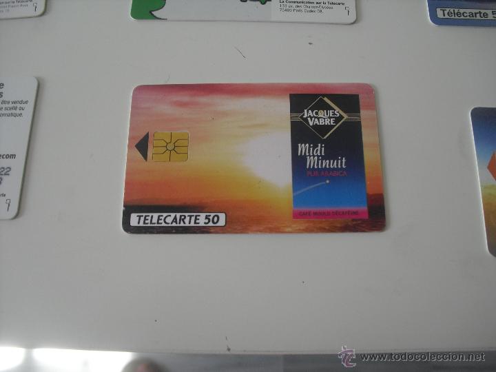 Tarjetas telef&oacute;nicas de colecci&oacute;n: Tarjeta telef&oacute;nica .Jacques Vabre. Midi Minuit pur arabica Caf&eacute;. France Telecom. Tel&eacute;fono.