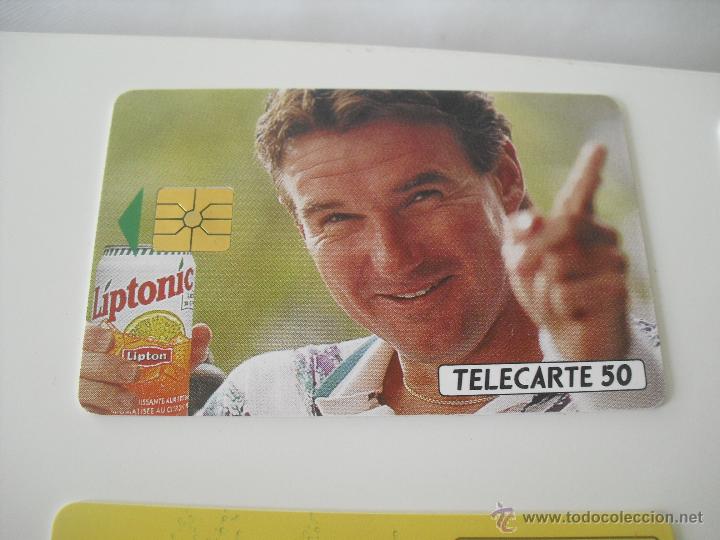 Tarjetas telef&oacute;nicas de colecci&oacute;n: Tarjeta telef&oacute;nica. Jimmy Connor. Liptonic, lipton.Tenis. France Telecom. Tel&eacute;fono.