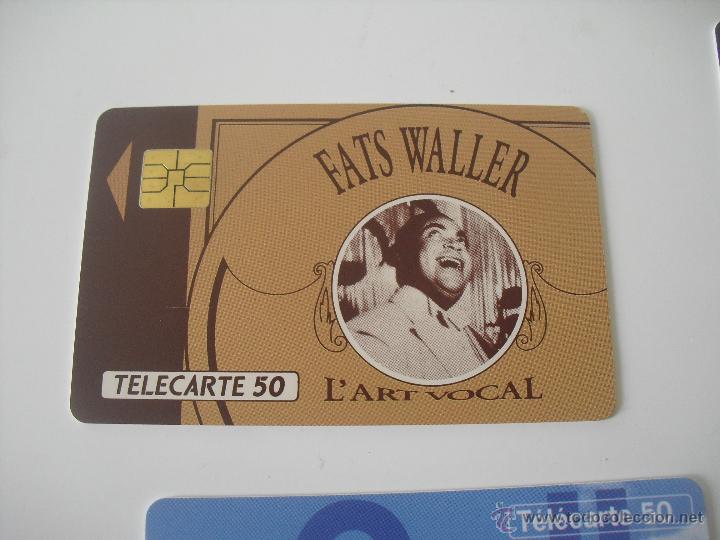 Tarjetas telef&oacute;nicas de colecci&oacute;n: Tarjeta telef&oacute;nica. Jazz. Fast Waller. L'art vocal. France Telecom. Tel&eacute;fono.