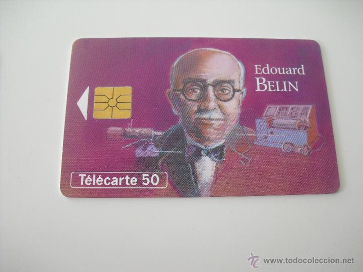 Tarjetas telef&oacute;nicas de colecci&oacute;n: Tarjeta telef&oacute;nica. France Telecom. Tel&eacute;fono. Edouart Belin. les Grandes Fig.des Telecommunications